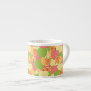 Taza De Espresso Ornamento con las manzanas