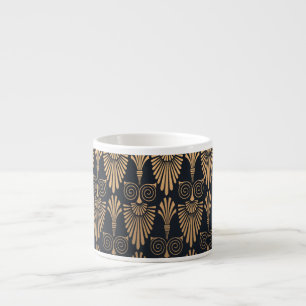 Taza De Espresso Oro negro Art Deco: Retro.