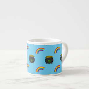 Taza De Espresso Oro Personalizado arcoiris