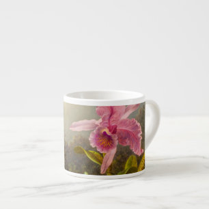 Taza De Espresso Orquídea con dos Hummingbirds Heade