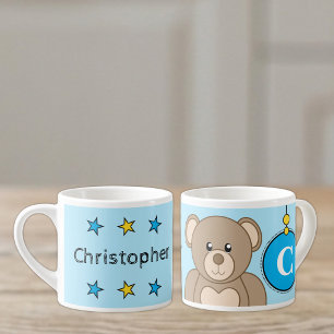 Taza De Espresso Osito de peluche azul talla niño