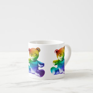 Taza De Espresso Osito de peluche de metal cepillado de SlipperyJoe