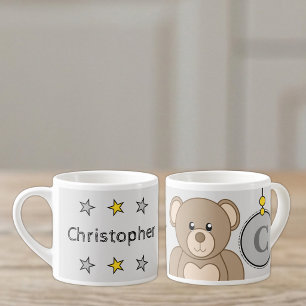 Taza De Espresso Oso de peluche gris tamaño niño