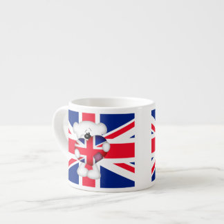 Taza De Espresso Oso de Teddy y el corazón de Jack Union