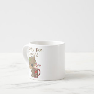 Taza De Espresso Oso del chica loco para el cacao