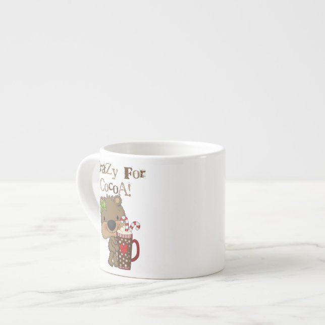Taza De Espresso Oso del chica loco para el cacao (Izquierda)