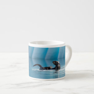 Taza De Espresso Otter marino lúdico