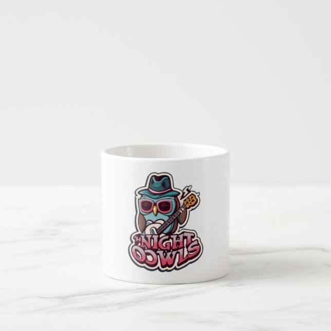 Taza De Espresso Ovejas nocturnas (Frente)