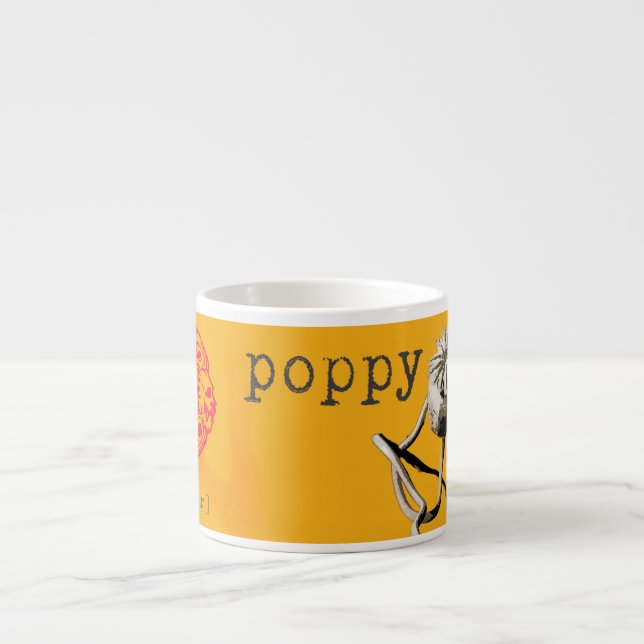 Taza De Espresso P es para amapola (Frente)