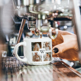 Taza De Espresso Padres Collage Minimalistas de moda Foto de papá R