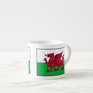Taza De Espresso País de Gales - bandera Galés