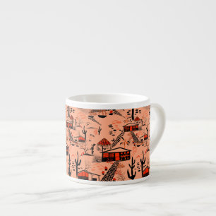 Taza De Espresso Paisaje de arena del desierto sin fisuras alberga