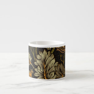 Taza De Espresso Paisley floral india, patrón étnico sin fisuras.