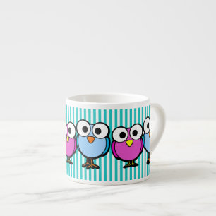 Taza De Espresso Pajaritos de ojos grandes