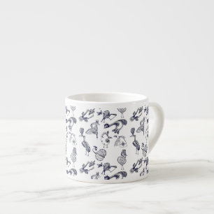 Taza De Espresso Pájaros hadas