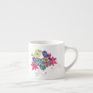 Taza De Espresso Pájaros, vidrio