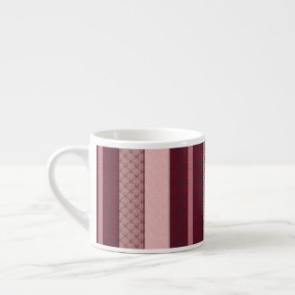 Taza De Espresso Pale rose & mahogany stripes AI art 