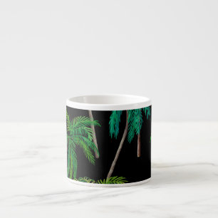 Taza De Espresso Palmeras: Patrón de verano acrílico.