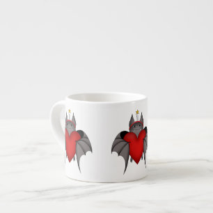 Taza De Espresso Palo gótico amoroso del navidad con el corazón