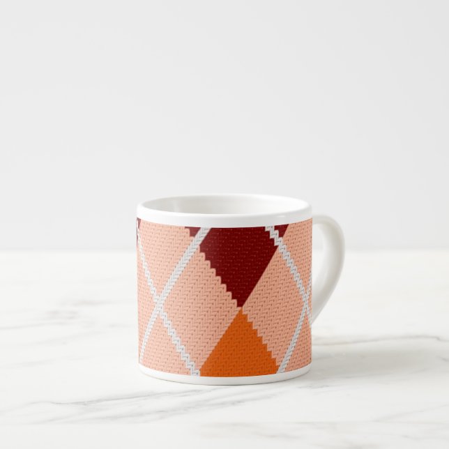 Taza De Espresso Paño realista de Argyle (Derecha)