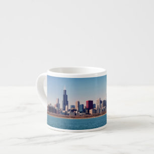Taza De Espresso Panorama del horizonte de Chicago