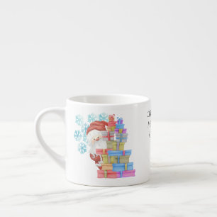 Taza De Espresso Papá Noel y los regalos Navidades infantiles perso