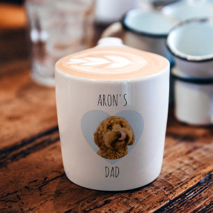 Taza De Espresso Papá Perro Personalizado Foto de Mascota Persona