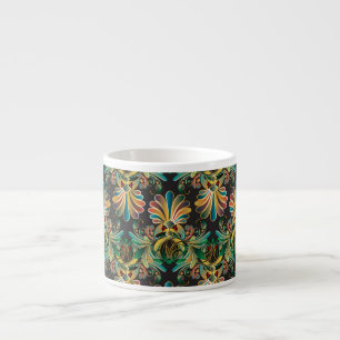 Taza De Espresso Papel de escritorio Ornate Flower Luxury