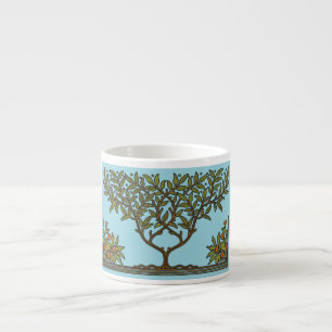 Taza De Espresso Papel pintado floral de William Morris Tree Frieze