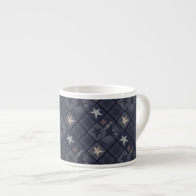 Taza De Espresso Parche azul (Derecha)