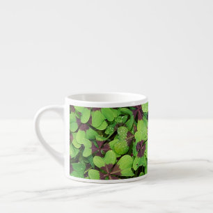 Taza De Espresso Parche de cuatro hojas de trébol (sorrel) después