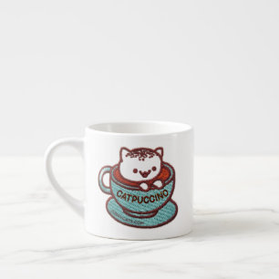 Taza De Espresso Parche para espresso de paro de CAT en CATPUCCINO