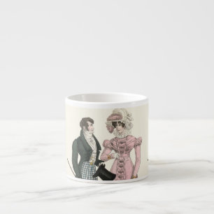 Taza De Espresso Pareja Boda Antigua 1823 Hombre Mujer Moda