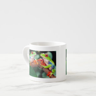Taza De Espresso Pareja de ranas de ojos rojos, Agalychinis callidr