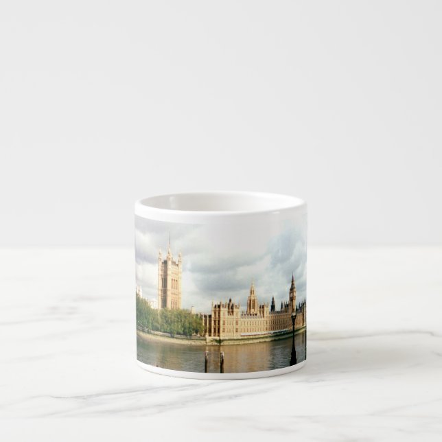 Taza De Espresso Parlamento Londres Gran Támesis del Big Ben, Paisa (Frente)