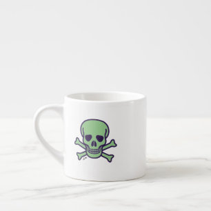 Taza De Espresso Paro espresso de cráneo verde