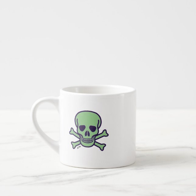 Taza De Espresso Paro espresso de cráneo verde (Izquierda)