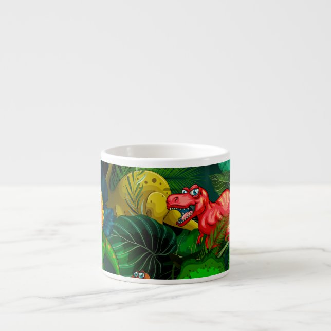 Taza De Espresso Parque de Dinosaurios (Frente)