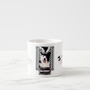Taza De Espresso Pascua - algún conejito le ama - border collie