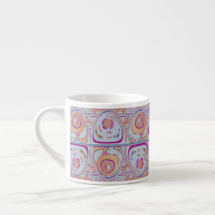 Taza De Espresso pastel anaranjado azul 2 del océano del café