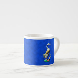 Taza De Espresso Pato de Madera Deteriorado por la Intemperie