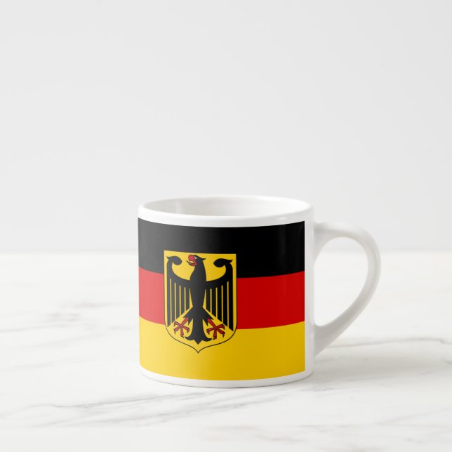 Taza De Espresso Patriótico de Bandera Nacional de Alemania (Derecha)
