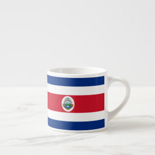 Taza De Espresso Patriótico de Bandera Nacional de Costa Rica