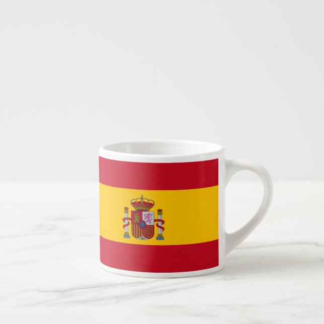 Taza De Espresso Patriótico de Bandera Nacional de España (Derecha)