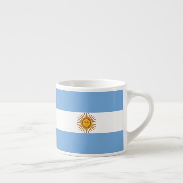 Taza De Espresso Patriótico de la Bandera Nacional de Argentina (Derecha)