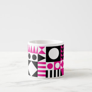 Taza De Espresso Patrón abstracto moderno de mediados de siglo.