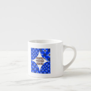 Taza De Espresso Patrón anémico de los jardines azules