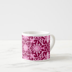 Taza De Espresso Patrón chino de Art Nouveau - Vino de Borgoña