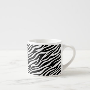 Taza De Espresso Patrón continuo de rayas de cebra Impresión de ani
