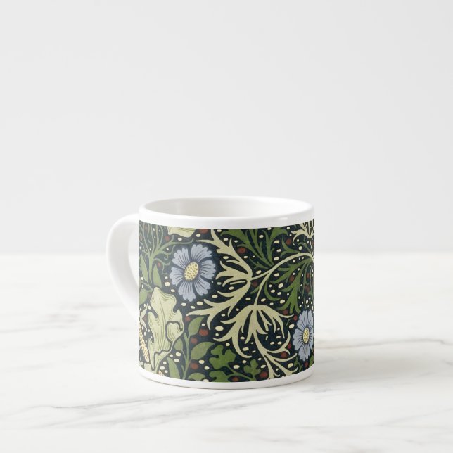 Taza De Espresso Patrón de algas marinas William Morris Arte de cos (Izquierda)